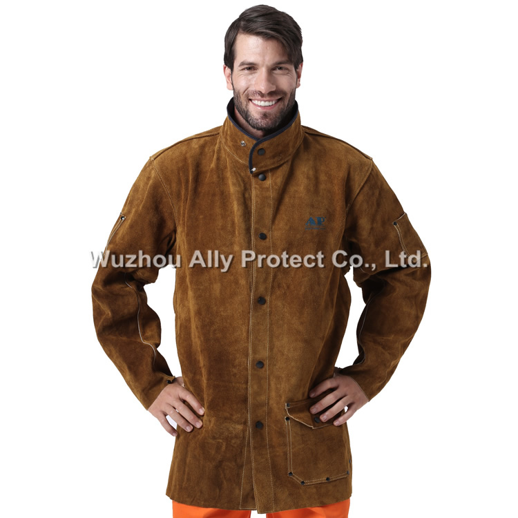 AP-8130 Golden Brown Leather Welding Jacket